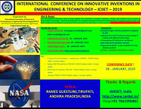 5th International Conference on Innovative Inventions in Engineering and Technology ICIIET 2019